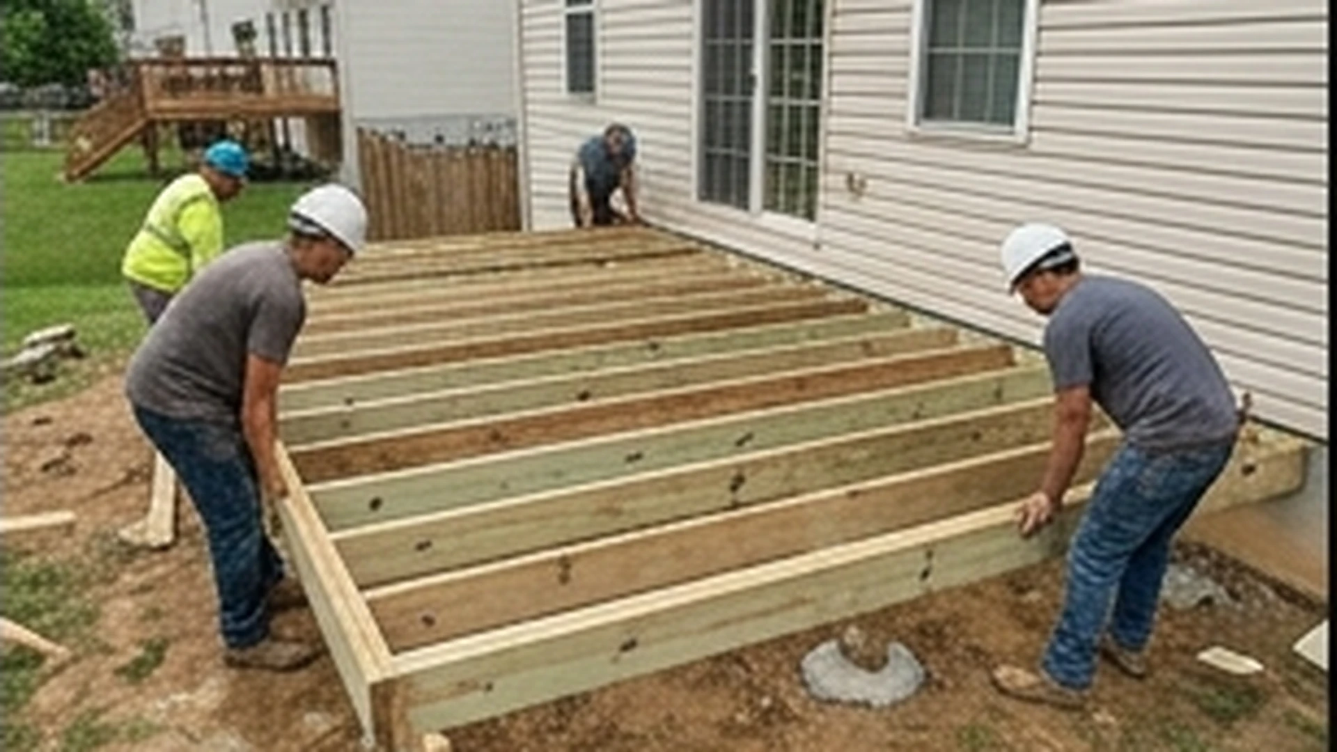 Deck layout with footings joists tools and permit-ready planning